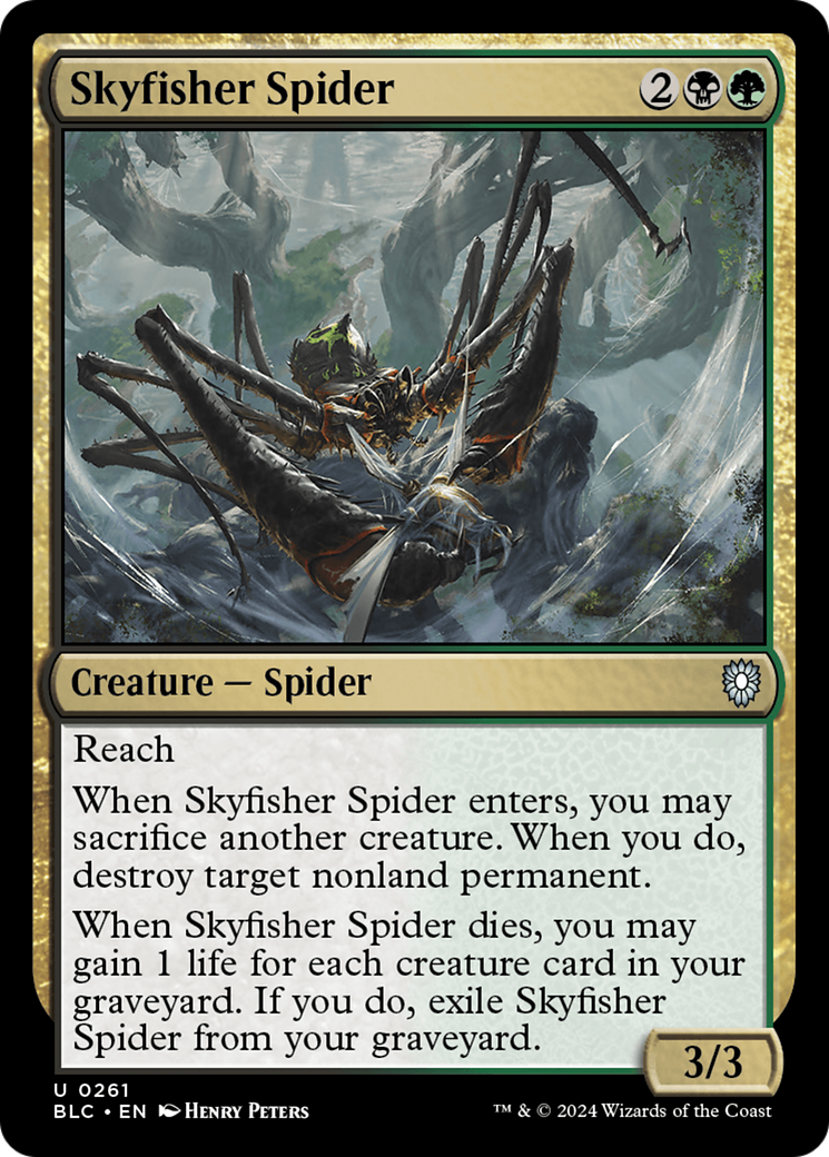 Skyfisher Spider (BLC-261) [Bloomburrow Commander] MTG Single Wizards of the Coast