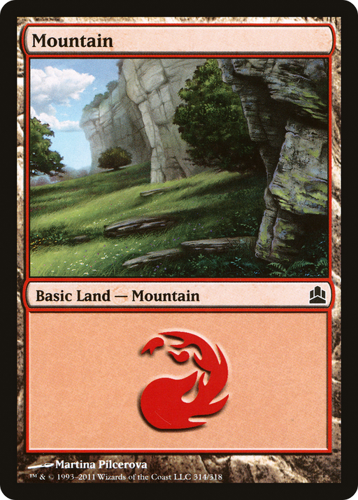 Mountain (314) (CMD-314) [Commander 2011] MTG Single Wizards of the Coast