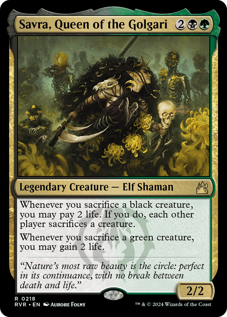 Savra, Queen of the Golgari (RVR-218) [Ravnica Remastered] Foil MTG Single Wizards of the Coast