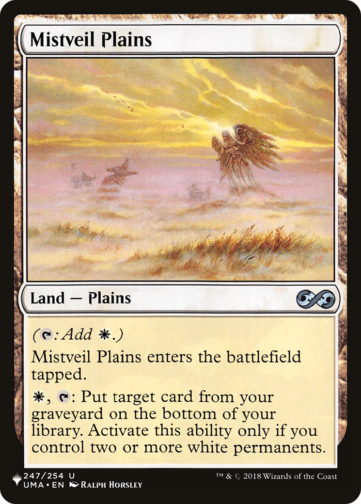 Mistveil Plains (LIST-UMA-247) [Mystery Booster] The List MTG Single Wizards of the Coast