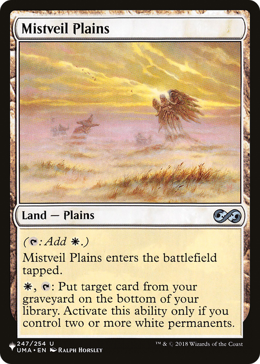 Mistveil Plains (LIST-UMA-247) [Mystery Booster] The List MTG Single Wizards of the Coast