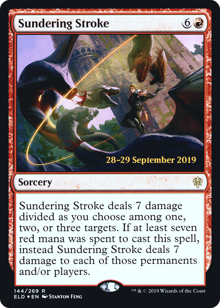 Sundering Stroke (PRE-144S) [Throne of Eldraine Promos] Foil MTG Single Wizards of the Coast
