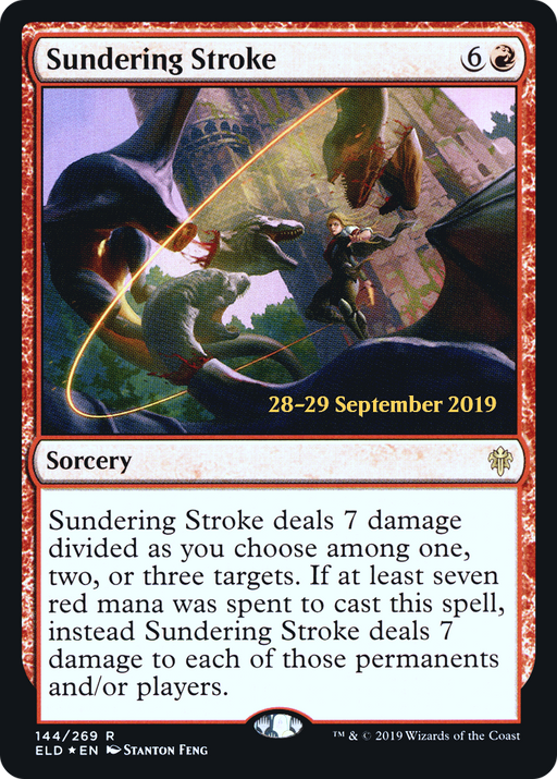 Sundering Stroke (PRE-144S) [Throne of Eldraine Promos] Foil MTG Single Wizards of the Coast