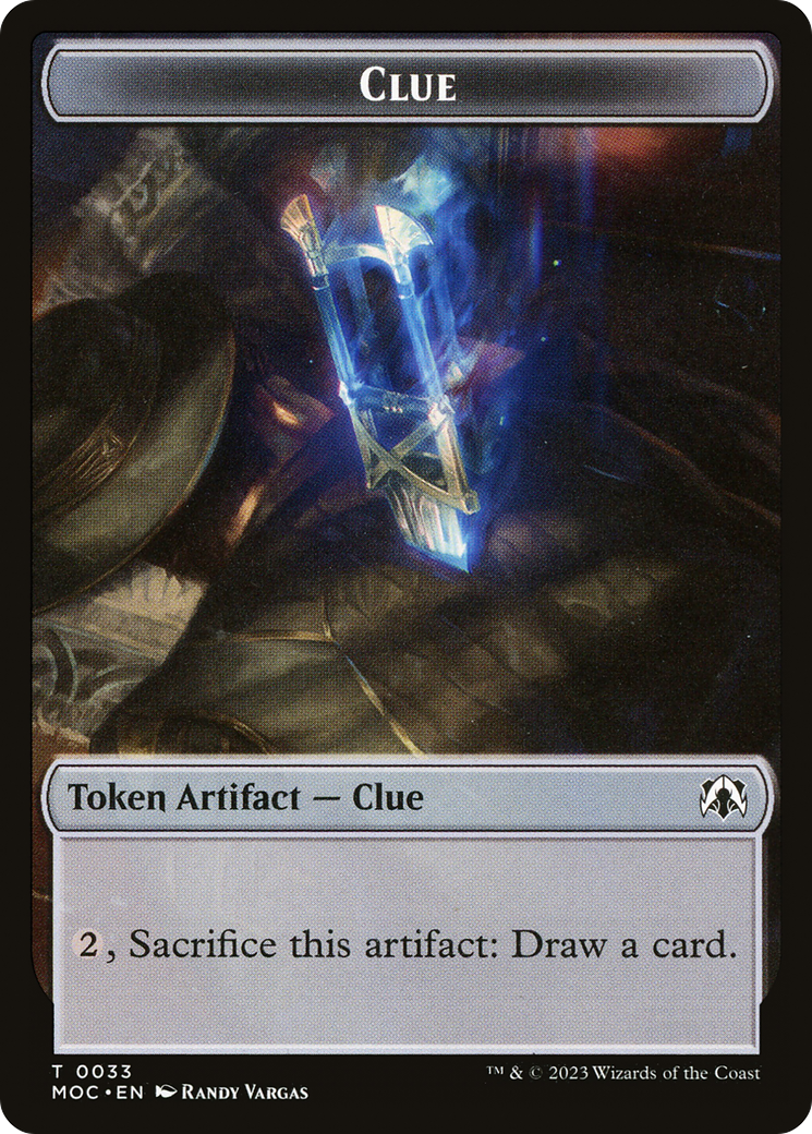 Clue (TMOC-033) [Tokens] March of the Machine Commander Tokens MTG Single Wizards of the Coast