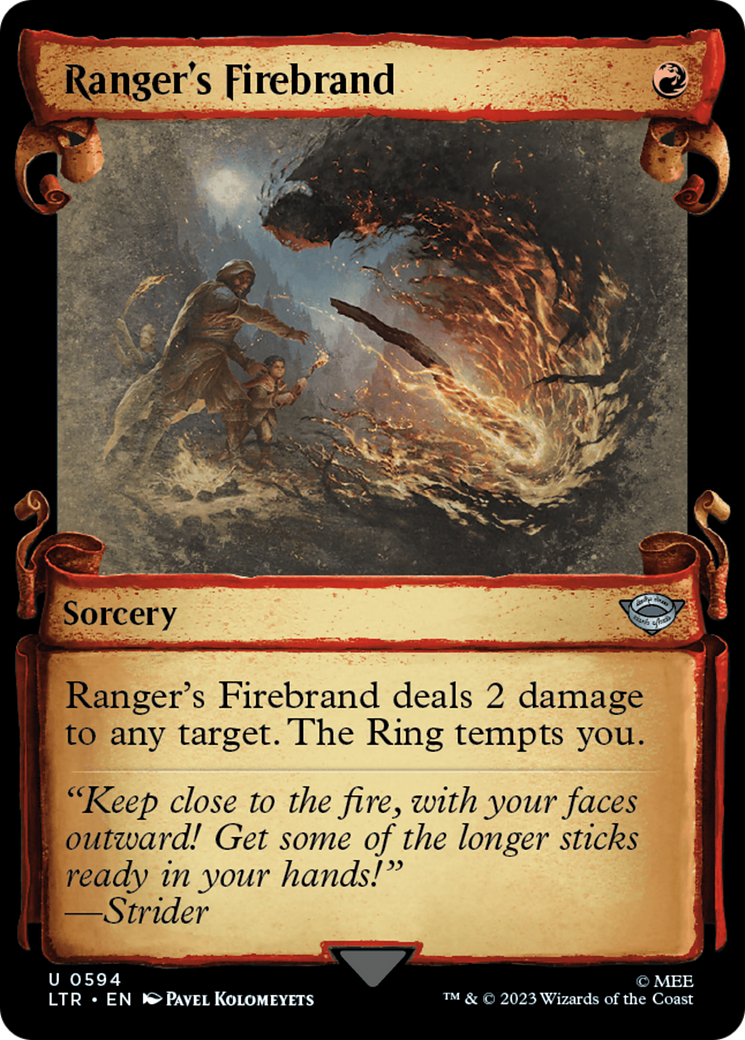 Ranger's Firebrand (Showcase Scrolls) (LTR-594) [The Lord of the Rings: Tales of Middle-earth] (Showcase) MTG Single Wizards of the Coast