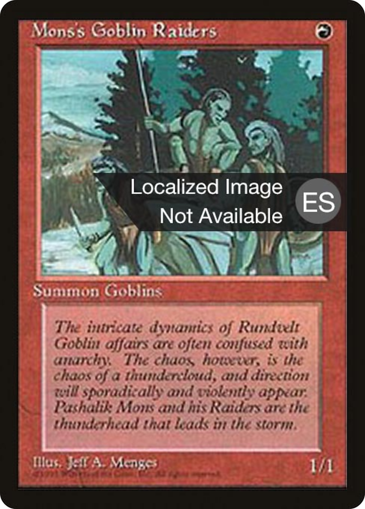 Mons's Goblin Raiders (4BB-213) [Fourth Edition Foreign Black Border] MTG Single Wizards of the Coast