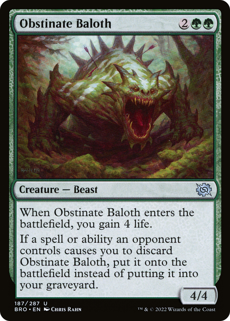 Obstinate Baloth (BRO-187) [The Brothers' War] MTG Single Wizards of the Coast