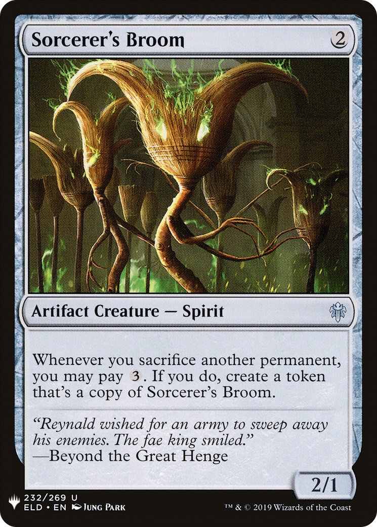Sorcerer's Broom (LIST-ELD-232) [Mystery Booster] The List MTG Single Wizards of the Coast