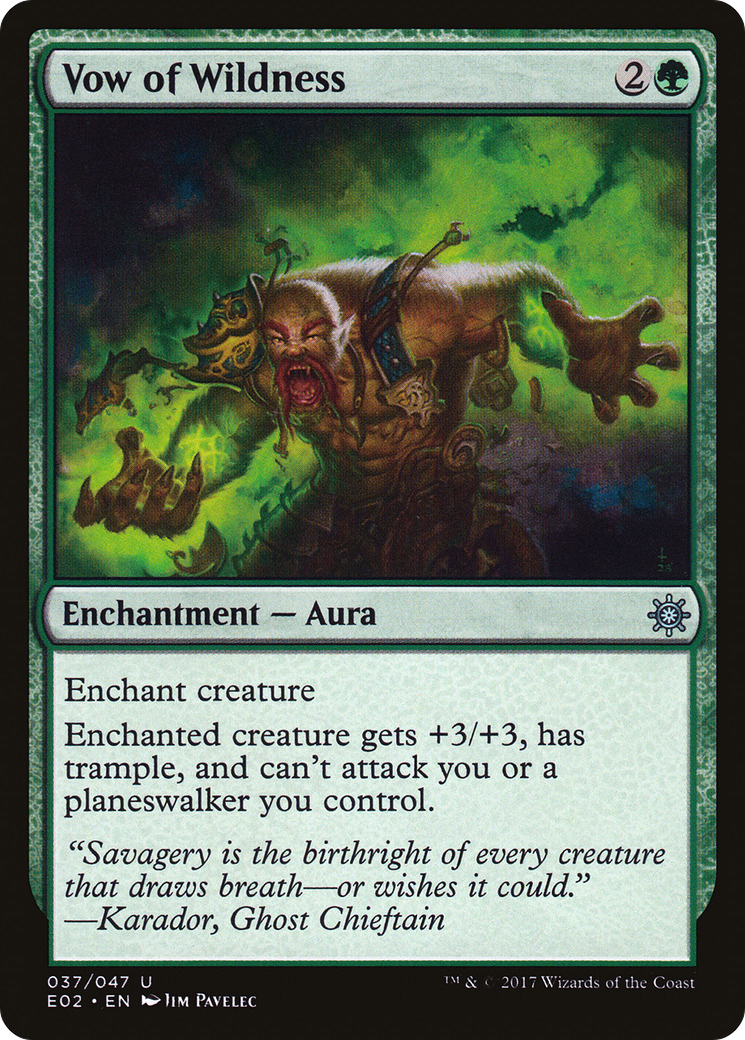 Vow of Wildness (E02-037) [Misc] Explorers of Ixalan MTG Single Wizards of the Coast