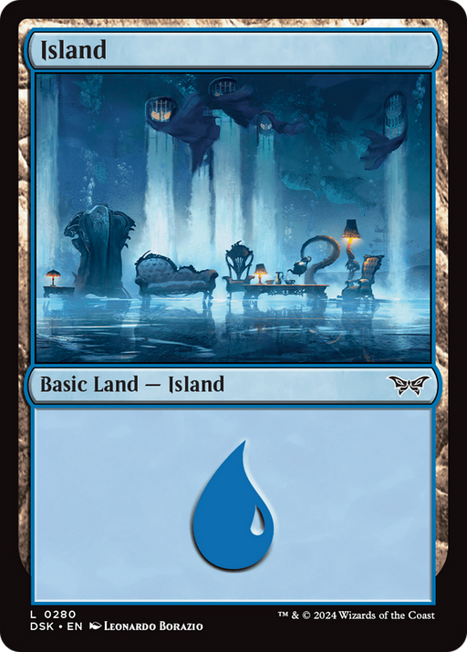 Island (0280) (DSK-280) [Duskmourn: House of Horror] MTG Single Wizards of the Coast