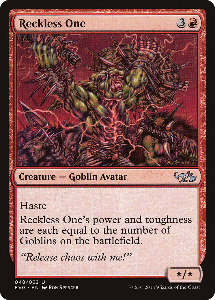Reckless One (DD3-) [Misc] Duel Decks Anthology: Elves vs. Goblins MTG Single Wizards of the Coast