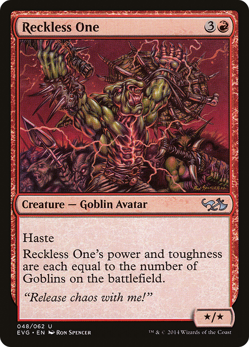 Reckless One (DD3-) [Misc] Duel Decks Anthology: Elves vs. Goblins MTG Single Wizards of the Coast