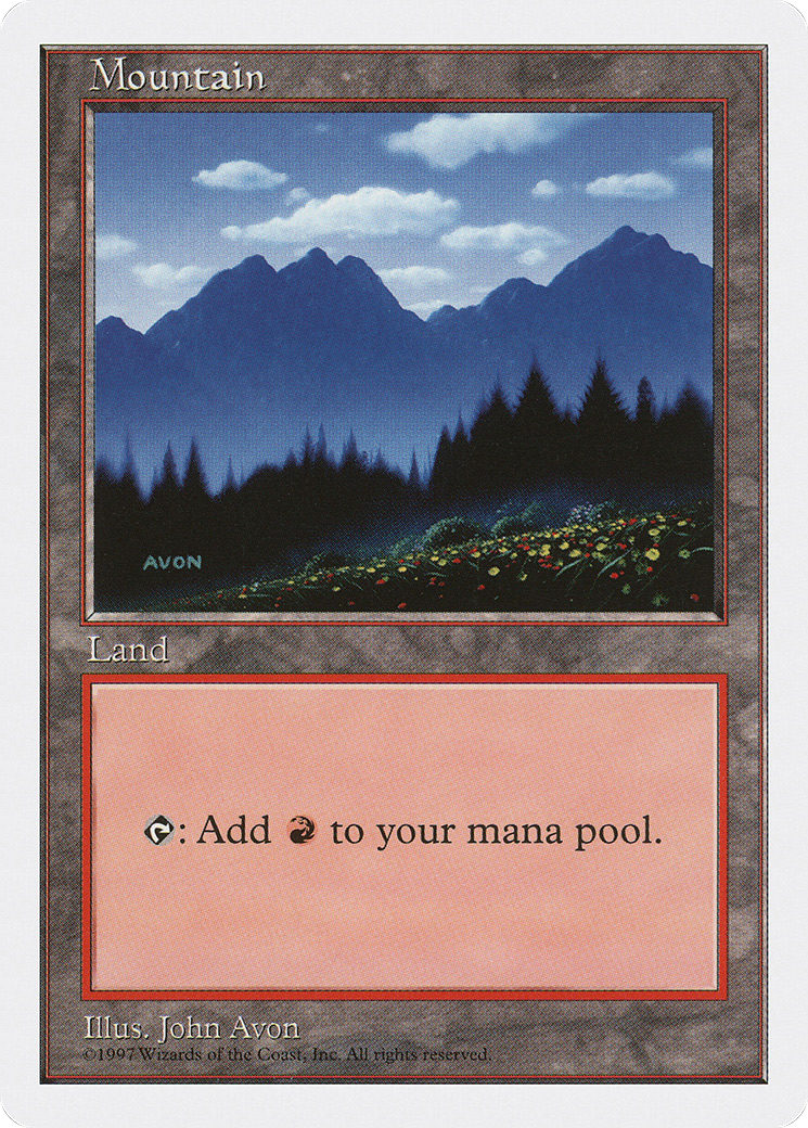 Mountain (445) (5ED-445) [Fifth Edition] MTG Single Wizards of the Coast