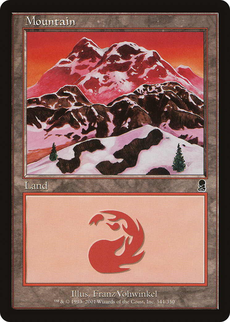 Mountain (344) (ODY-344) [Odyssey] MTG Single Wizards of the Coast