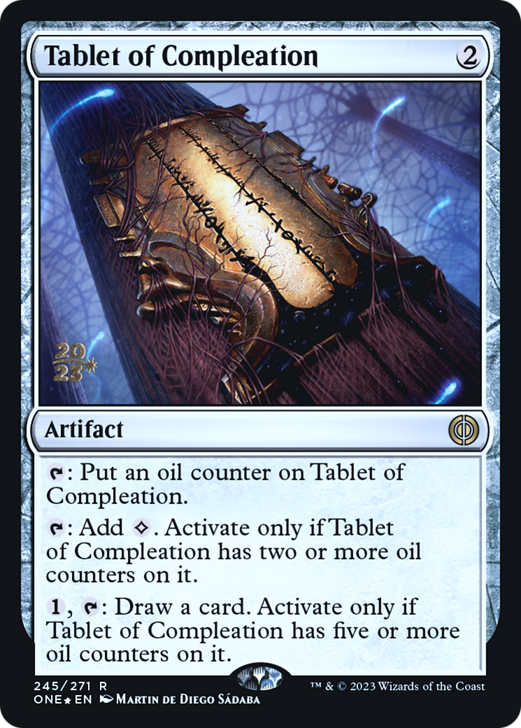 Tablet of Compleation (PRE-245S) [Phyrexia: All Will Be One Promos] Foil MTG Single Wizards of the Coast