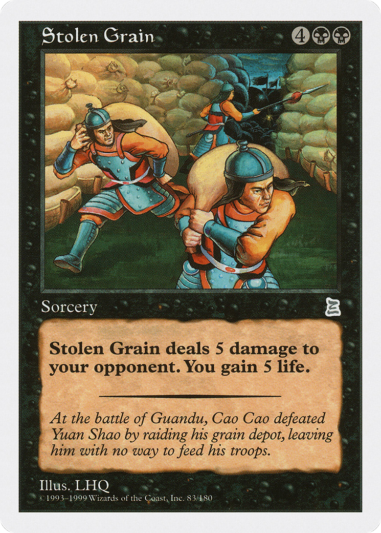 Stolen Grain (PTK-083) [Oldschool] Portal Three Kingdoms MTG Single Wizards of the Coast