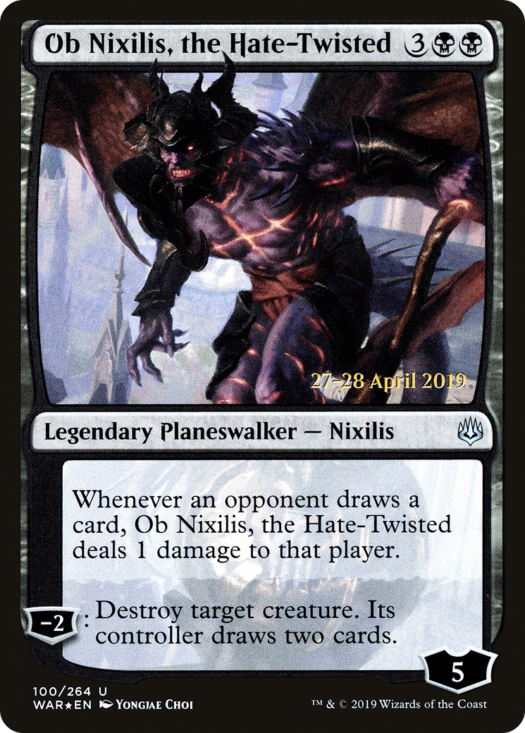 Ob Nixilis, the Hate-Twisted (PRE-100) [War of the Spark Promos] Foil MTG Single Wizards of the Coast