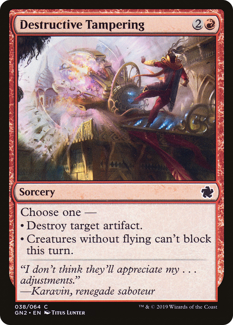Destructive Tampering (GN2-038) [Misc] Game Night 2019 MTG Single Wizards of the Coast