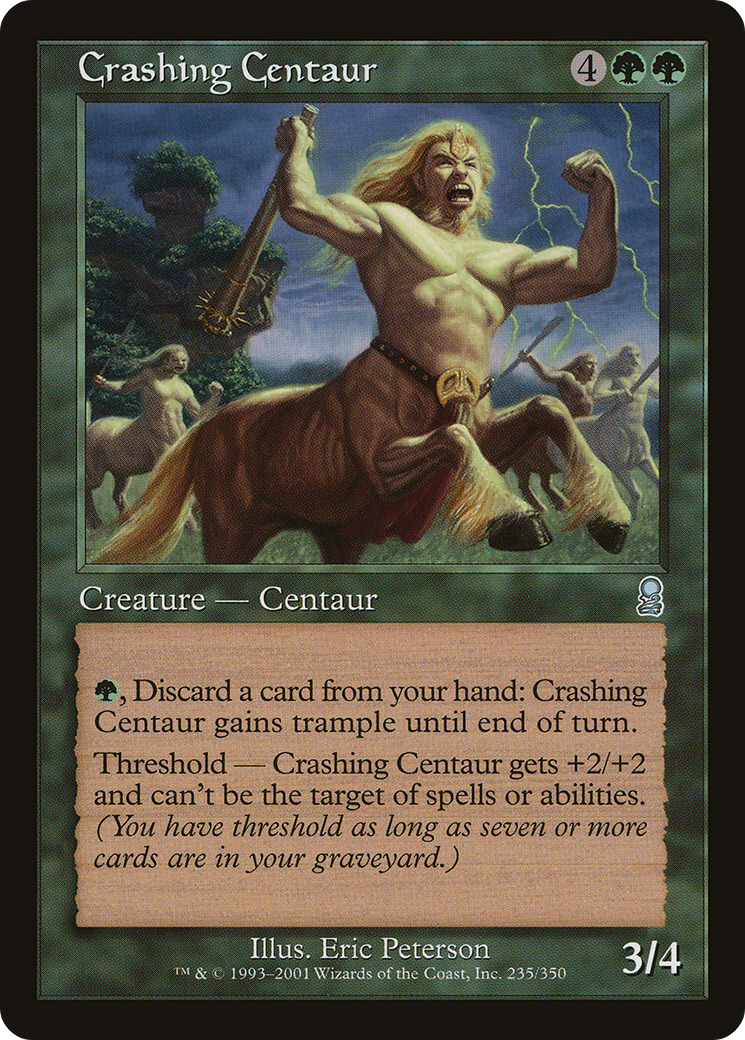 Crashing Centaur (ODY-235) [Odyssey] MTG Single Wizards of the Coast
