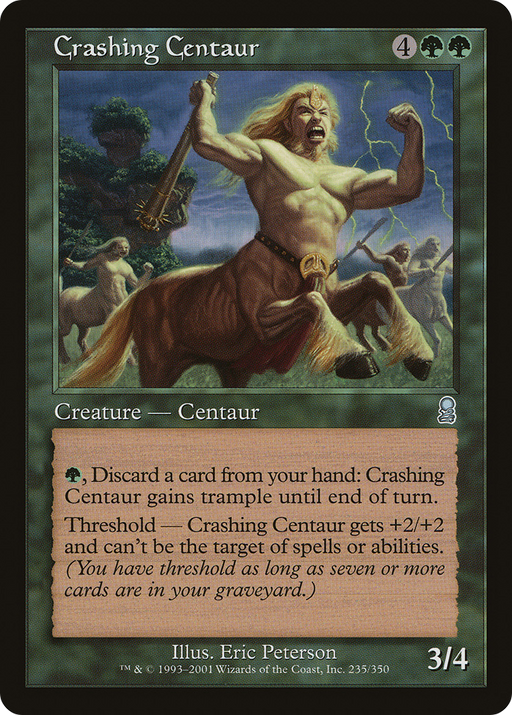 Crashing Centaur (ODY-235) [Odyssey] MTG Single Wizards of the Coast