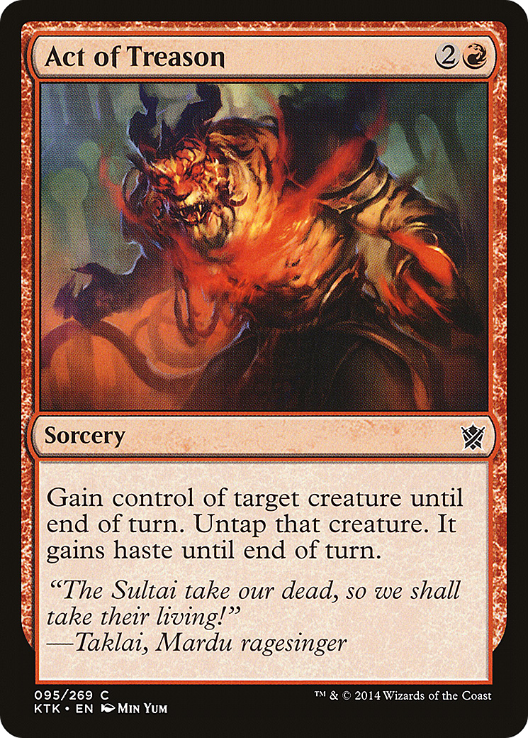 Act of Treason (KTK-095) [Khans of Tarkir] Foil MTG Single Wizards of the Coast