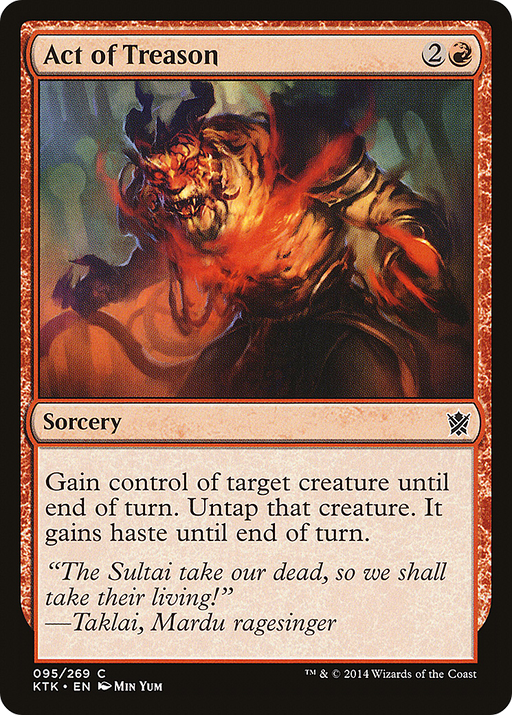 Act of Treason (KTK-095) [Khans of Tarkir] Foil MTG Single Wizards of the Coast