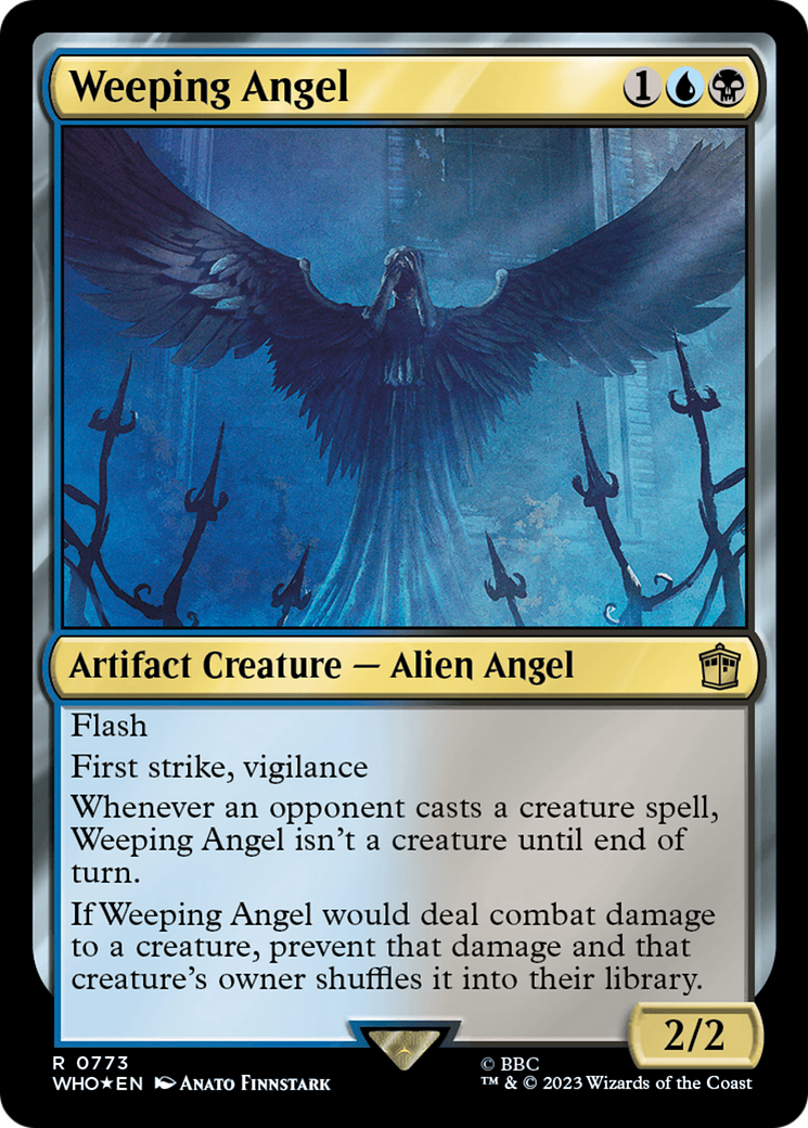Weeping Angel (Surge Foil) (WHO-773) [Doctor Who] Foil MTG Single Wizards of the Coast