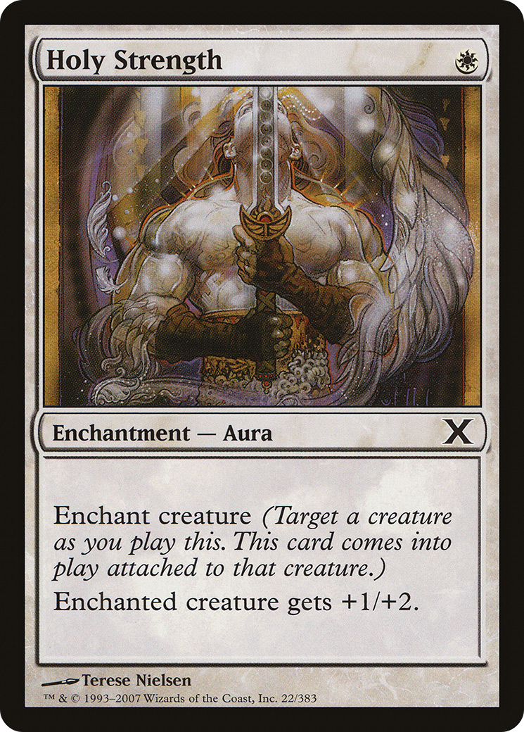 Holy Strength (10E-022) [Tenth Edition] MTG Single Wizards of the Coast
