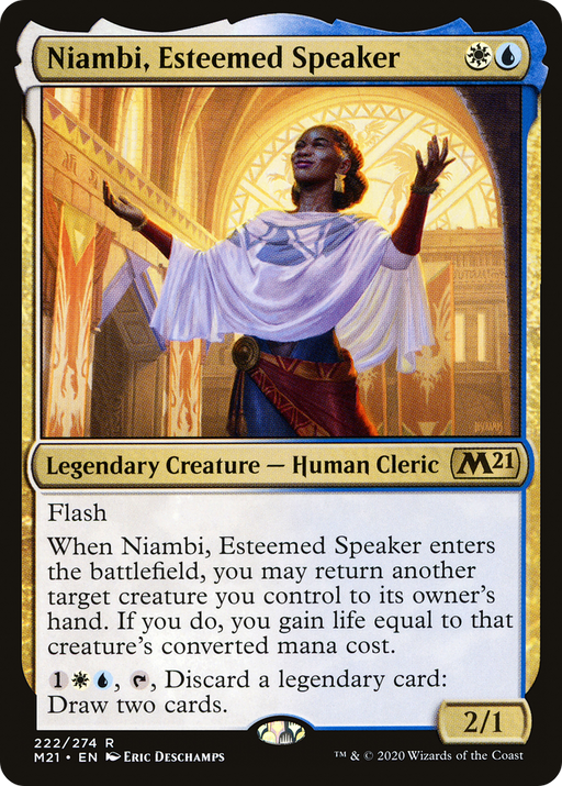 Niambi, Esteemed Speaker (M21-222) [Core Set 2021] Foil MTG Single Wizards of the Coast
