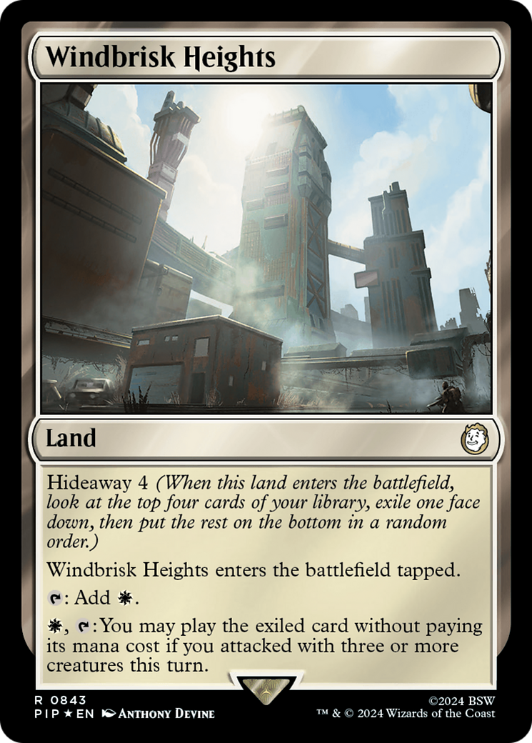 Windbrisk Heights (Surge Foil) (PIP-843) [Fallout] Foil MTG Single Wizards of the Coast