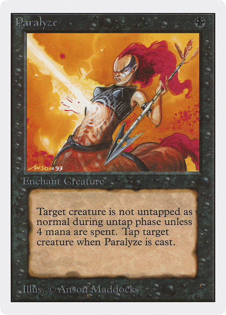 Paralyze (2ED-120) [Oldschool] Unlimited Edition MTG Single Wizards of the Coast