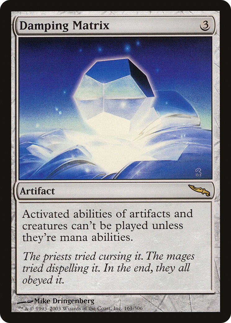 Damping Matrix (MRD-161) [Mirrodin] MTG Single Wizards of the Coast