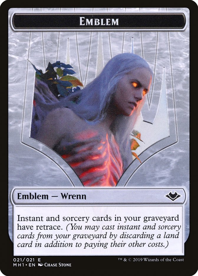 Elemental (008) // Wrenn and Six Emblem (021) Double-Sided Token [Tokens] Modern Horizons Tokens MTG Single Magic: The Gathering