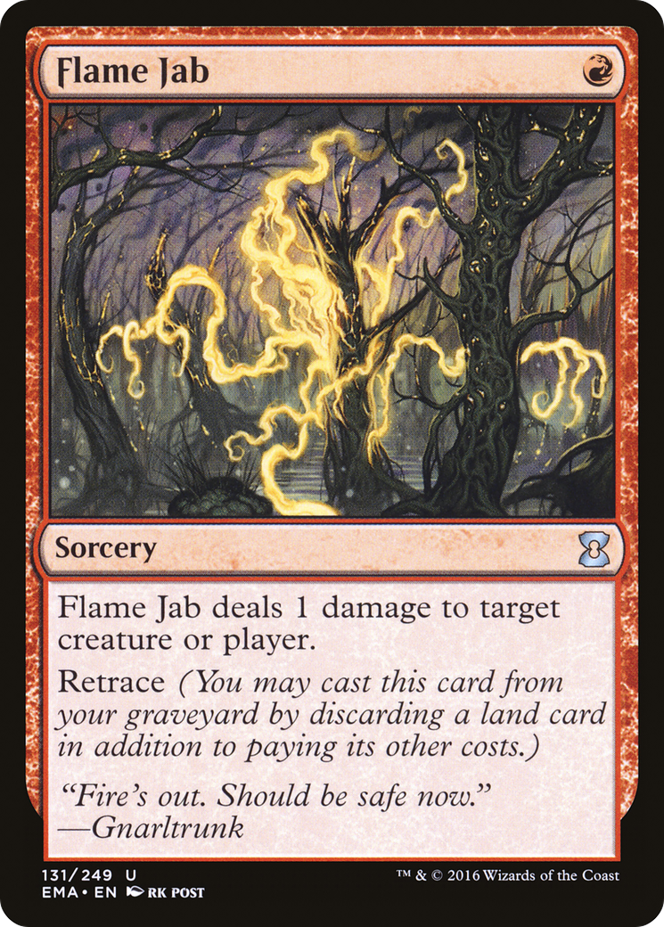 Flame Jab (EMA-131) [Eternal Masters] Foil MTG Single Wizards of the Coast