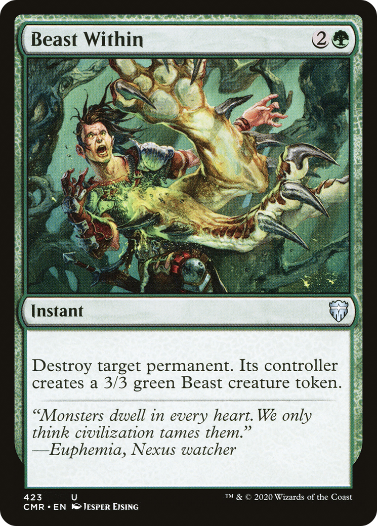 Beast Within (CMR-423) [Commander Legends] MTG Single Wizards of the Coast