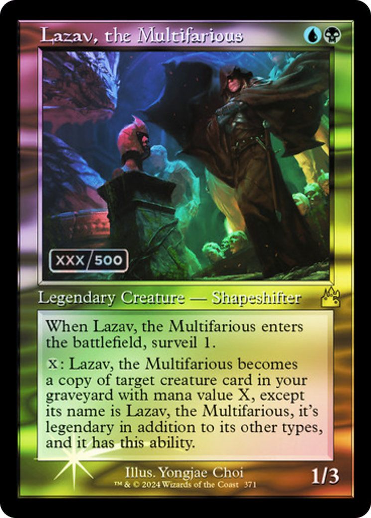 Lazav, the Multifarious (Serial Numbered) (RVR-371) [Ravnica Remastered] Foil MTG Single Wizards of the Coast