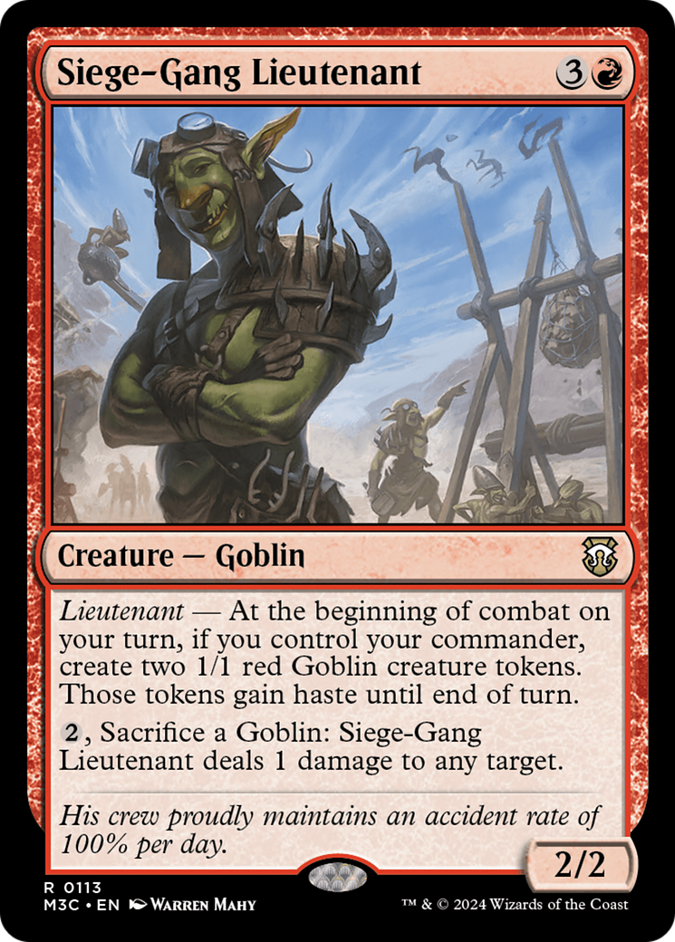 Siege-Gang Lieutenant (M3C-113) [Modern Horizons 3 Commander] MTG Single Wizards of the Coast