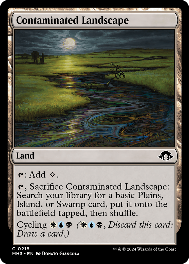 Contaminated Landscape (MH3-218) [Modern Horizons 3] Foil MTG Single Wizards of the Coast