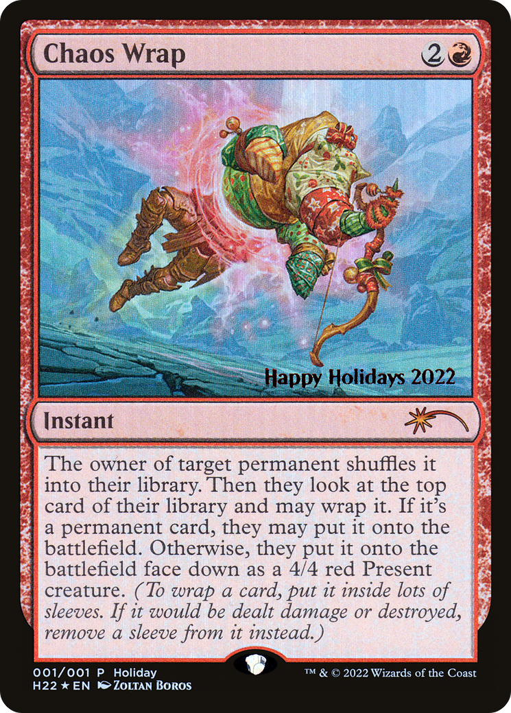 Chaos Wrap (SPECIAL-001) [Misc] Happy Holidays Foil MTG Single Wizards of the Coast