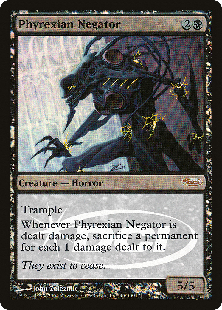 Phyrexian Negator (JDG-004) [Misc] Judge Gift Cards 2004 Foil MTG Single Wizards of the Coast