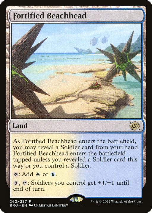 Fortified Beachhead (BRO-262) [The Brothers' War] Foil MTG Single Wizards of the Coast
