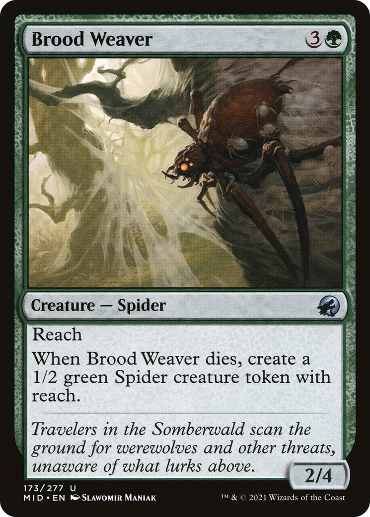 Brood Weaver (MID-173) [Innistrad: Midnight Hunt] Foil MTG Single Wizards of the Coast