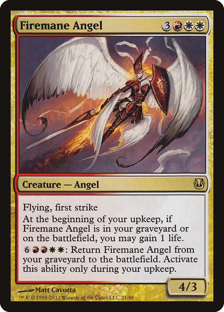 Firemane Angel (DDH-021) [Misc] Duel Decks: Ajani vs. Nicol Bolas MTG Single Wizards of the Coast