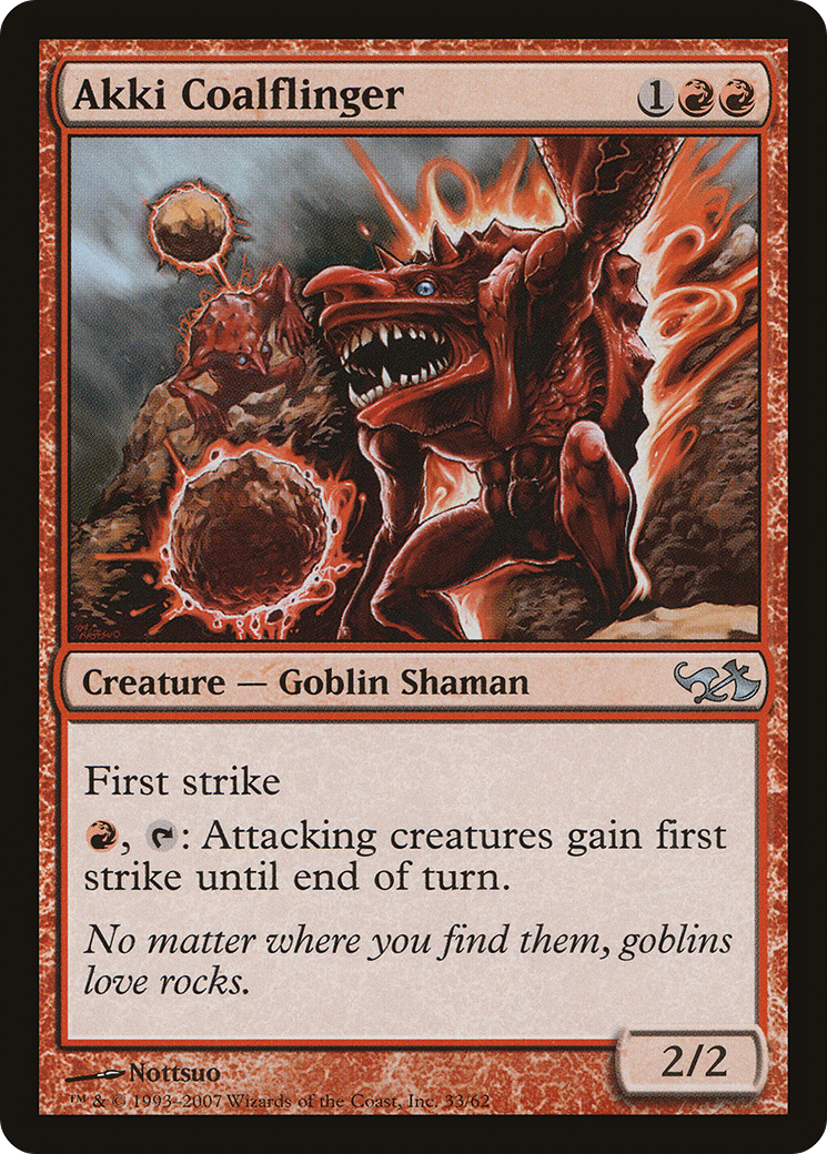 Akki Coalflinger (EVG-033) [Misc] Duel Decks: Elves vs. Goblins MTG Single Wizards of the Coast