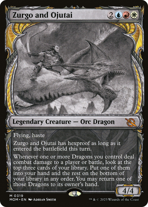 Zurgo and Ojutai (MOM-319) [March of the Machine] (Showcase) Foil MTG Single Wizards of the Coast