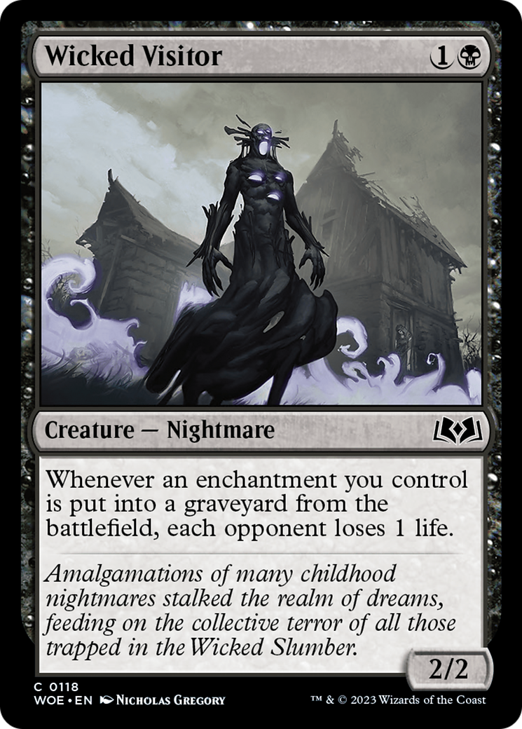 Wicked Visitor (WOE-118) [Wilds of Eldraine] Foil MTG Single Wizards of the Coast