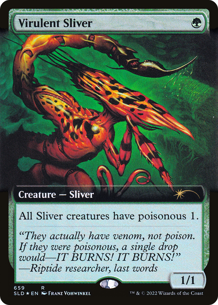 Virulent Sliver (SLD-659) [Secret Lair Drop] (Extended Art) Foil