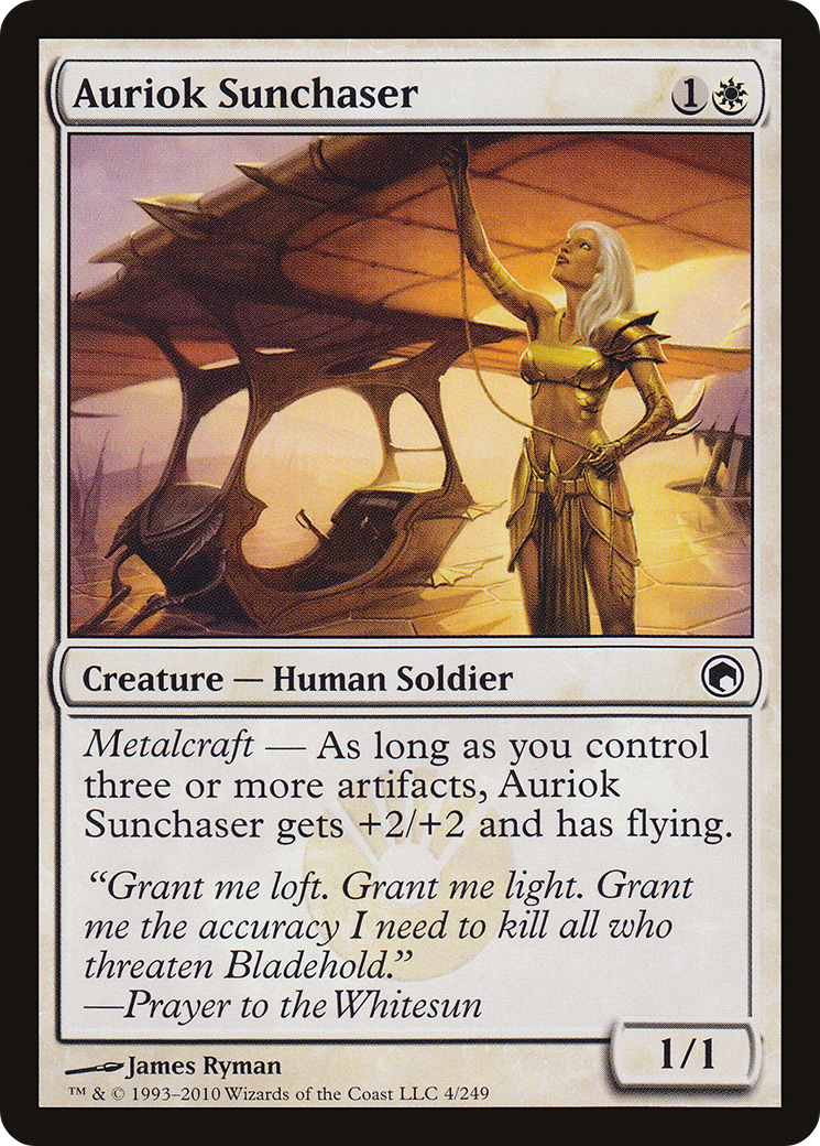 Auriok Sunchaser (SOM-004) [Scars of Mirrodin] MTG Single Wizards of the Coast