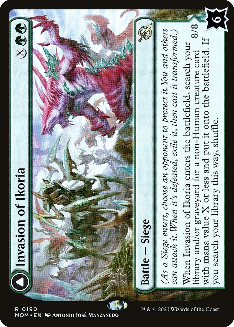 Invasion of Ikoria // Zilortha, Apex of Ikoria (PRE-190S) [March of the Machine Promos] Foil MTG Single Wizards of the Coast