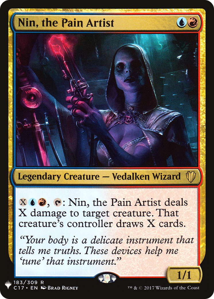 Nin, the Pain Artist (LIST-C17-183) [Mystery Booster] The List MTG Single Wizards of the Coast